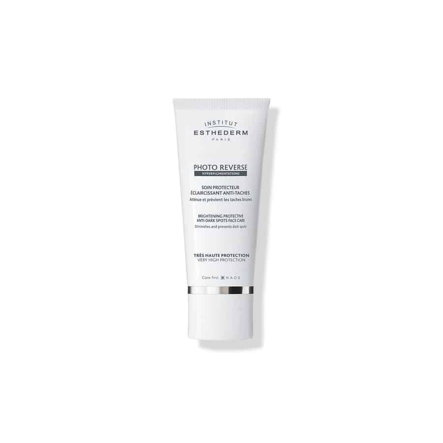 Esthederm crema antimanchas solares SPF alta despigmentante inhibe melanogénesis con protección UVA UVB